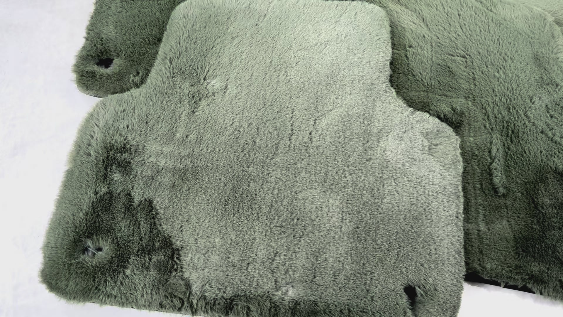 Genuine Light Green Sheepskin Floor Mats Bentley Bentayga (2015-2023) - ER56 Design