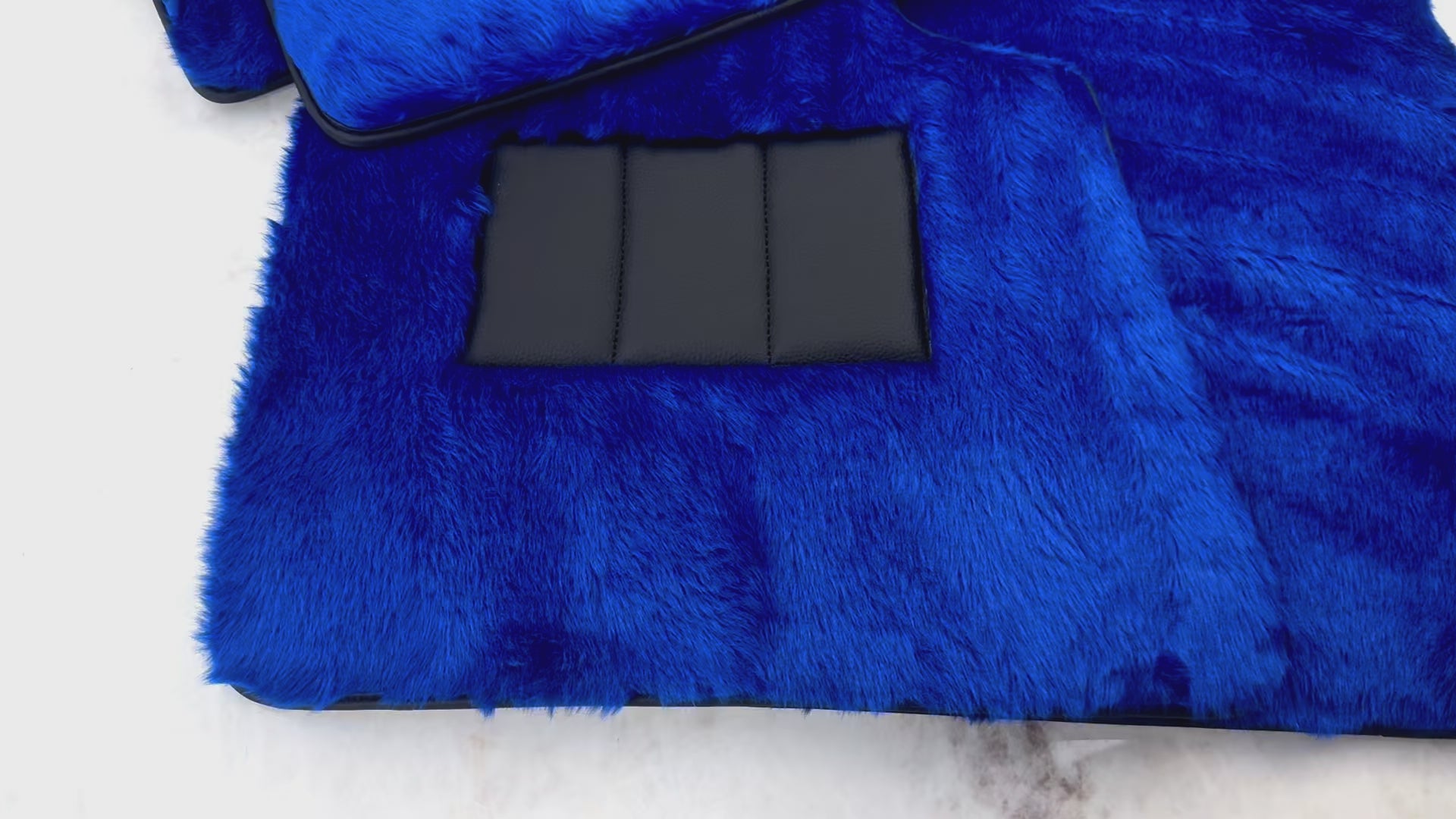 Blue Sheepskin Floor Mats for Rolls-Royce Wraith (2013-2023) - AutoWin
