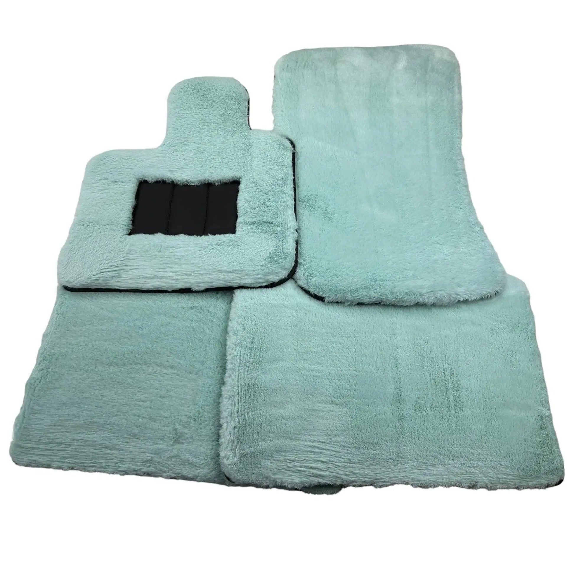 Tiffany Blue Sheepskin Floor Mats For Bentley Bentayga Er56 Design Brand - AutoWin