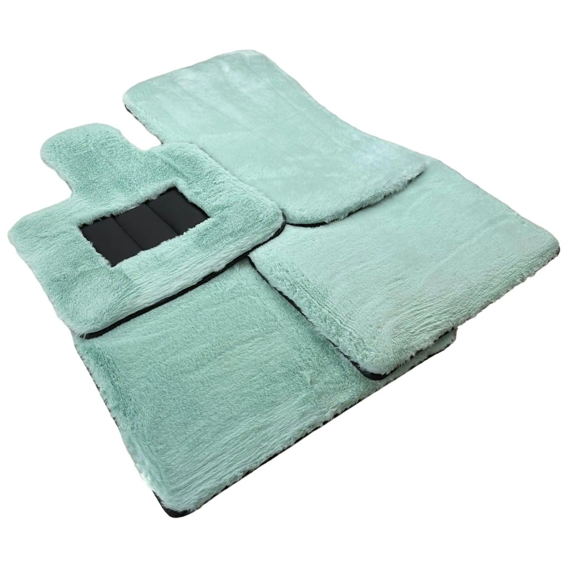 Tiffany Blue Sheepskin Floor Mats For Rolls Royce Dawn Rr6 2016-2023 Er56 Design Brand - AutoWin