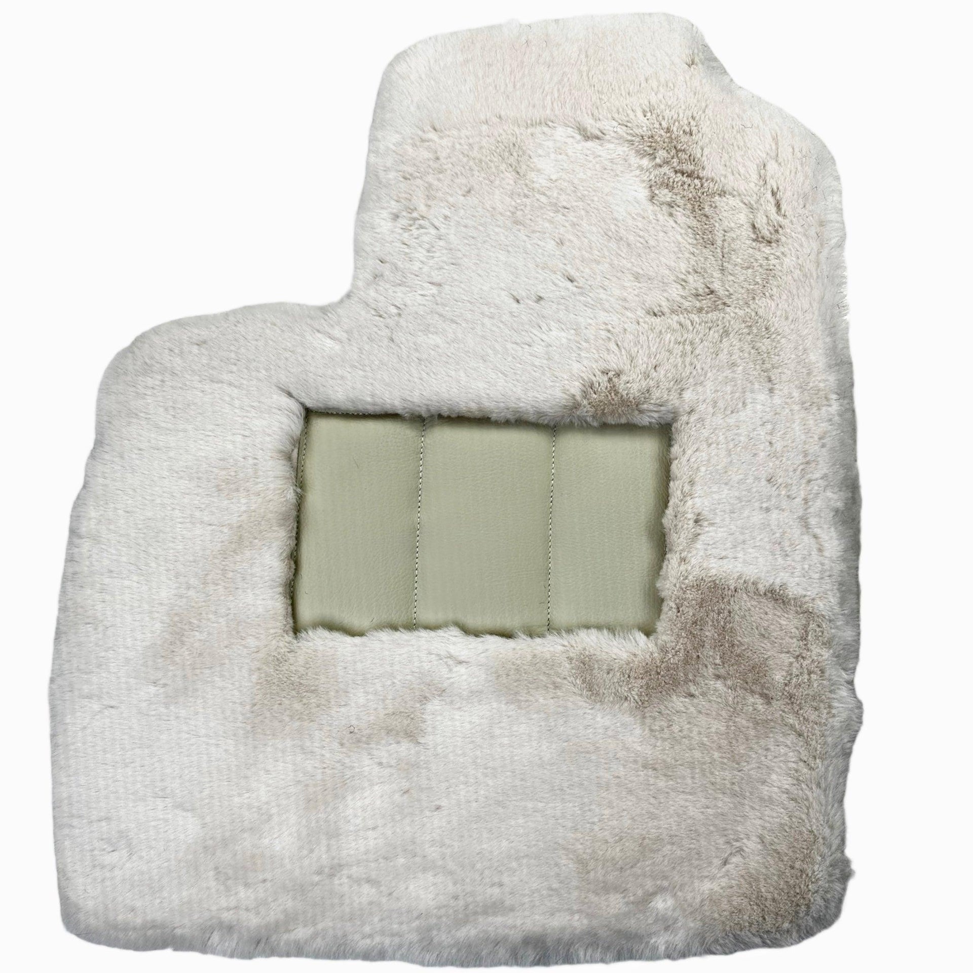 White Sheepskin Floor Mats for Bentley Continental GT (2011–2018) ER56 Design - AutoWin