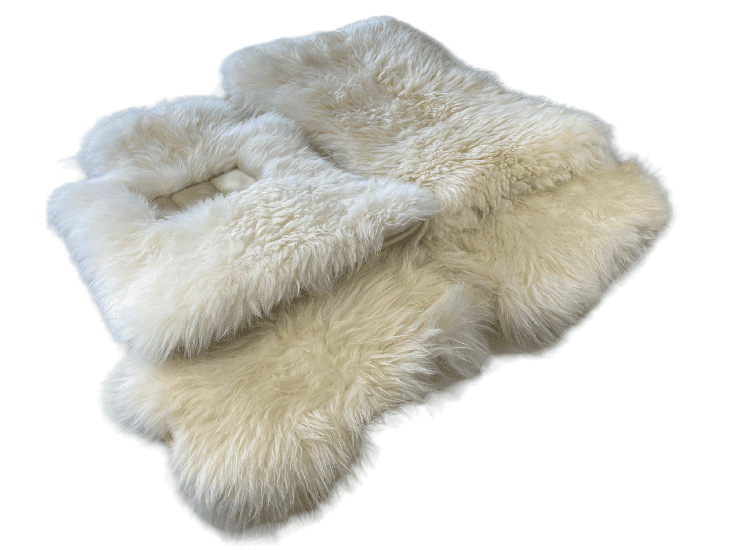 White Sheepskin Floor Mats For Rolls Royce Spectre (2023-2024) ER56 Design Brand - AutoWin