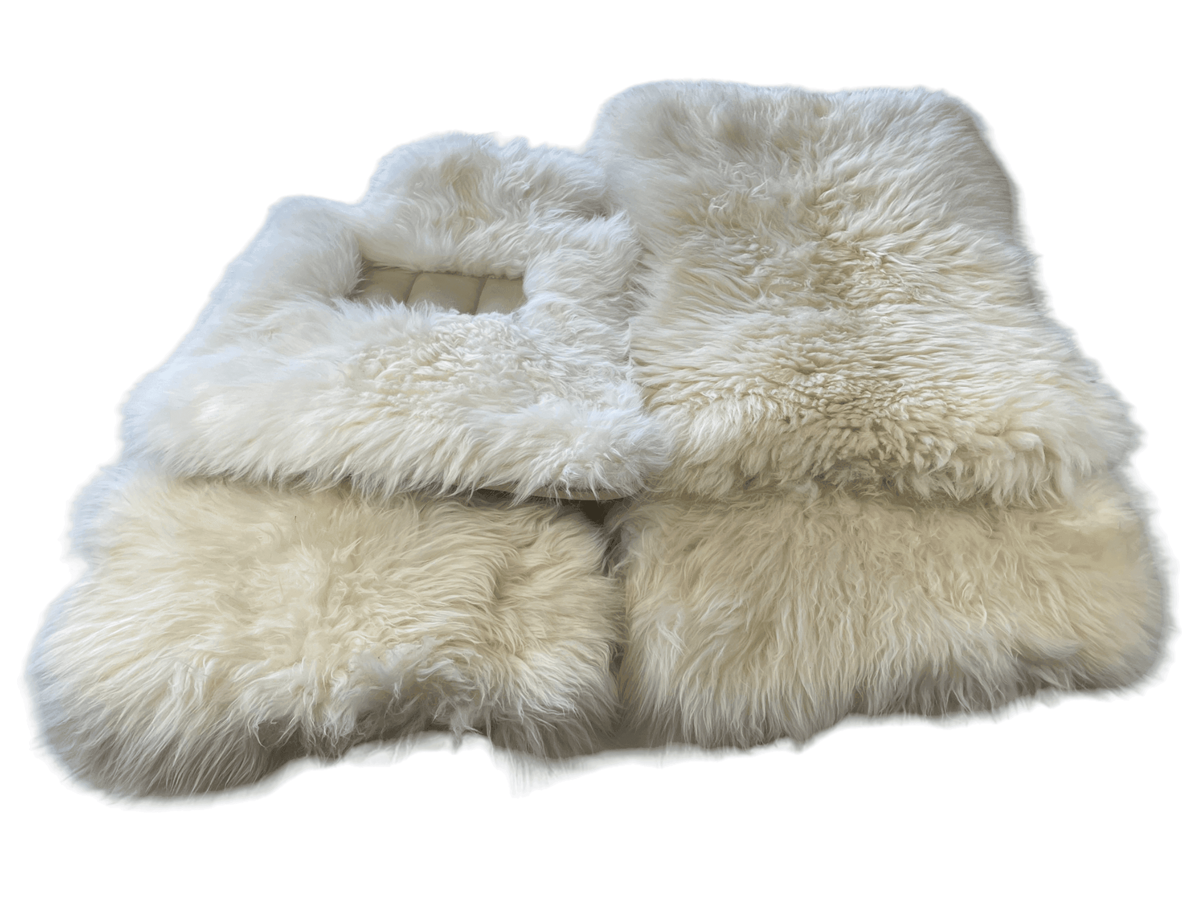 White Sheepskin Floor Mats For Rolls Royce Spectre (2023-2024) ER56 Design Brand - AutoWin