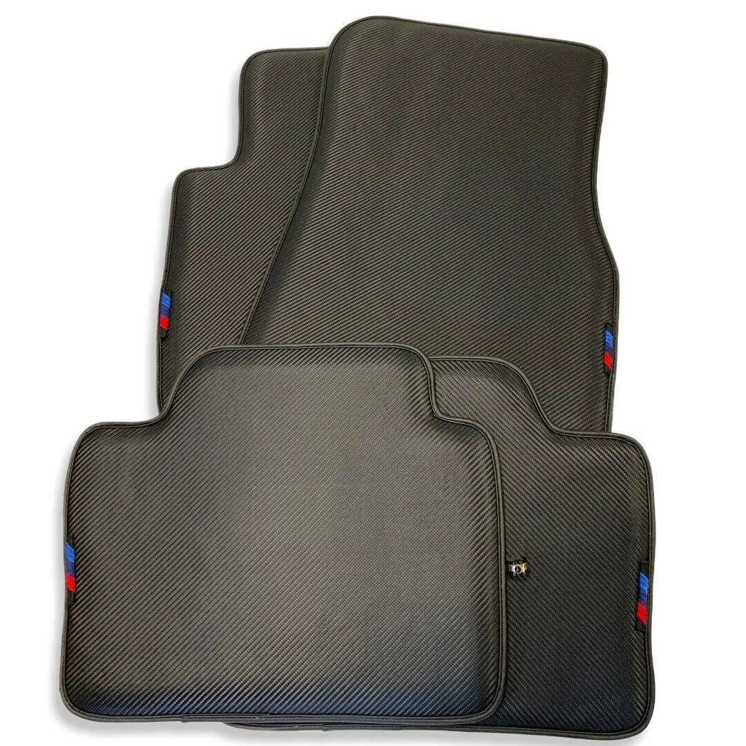 Floor Mats For BMW M4 Series F82 Autowin Brand Carbon Fiber Leather - AutoWin