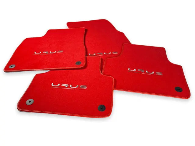 Floor Mats For Lamborghini Urus Red Tailored Carpets - AutoWin