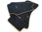 Floor Mats For Bugatti Chiron Alcantara Leather Gold Edition - AutoWin