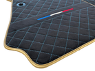 Floor Mats For Bugatti Chiron Alcantara Leather Gold Edition - AutoWin