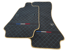 Floor Mats For Bugatti Chiron Alcantara Leather Gold Edition - AutoWin