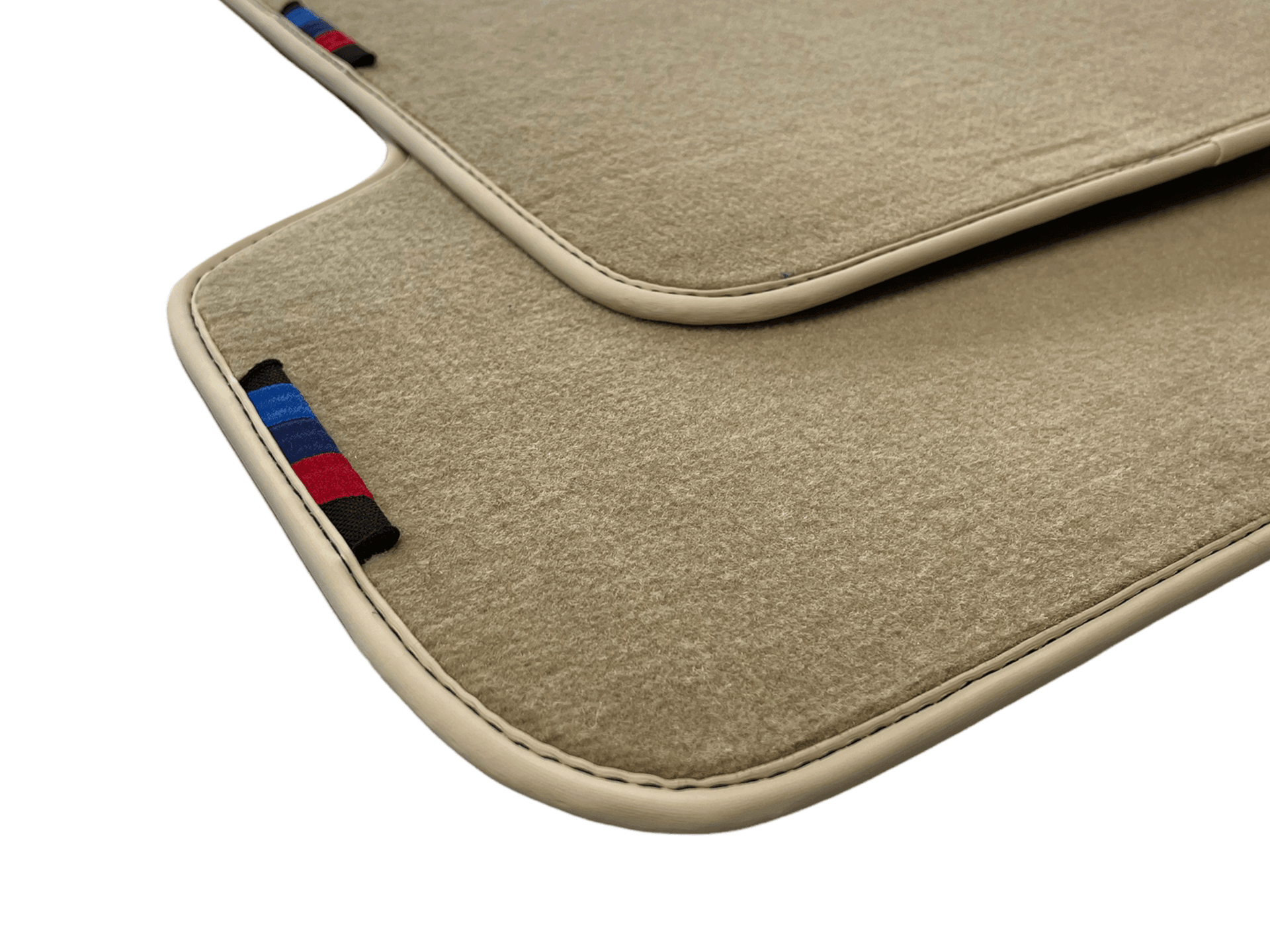 Beige Floor Mats For BMW M5 Series F90 With M Package AutoWin Brand - AutoWin