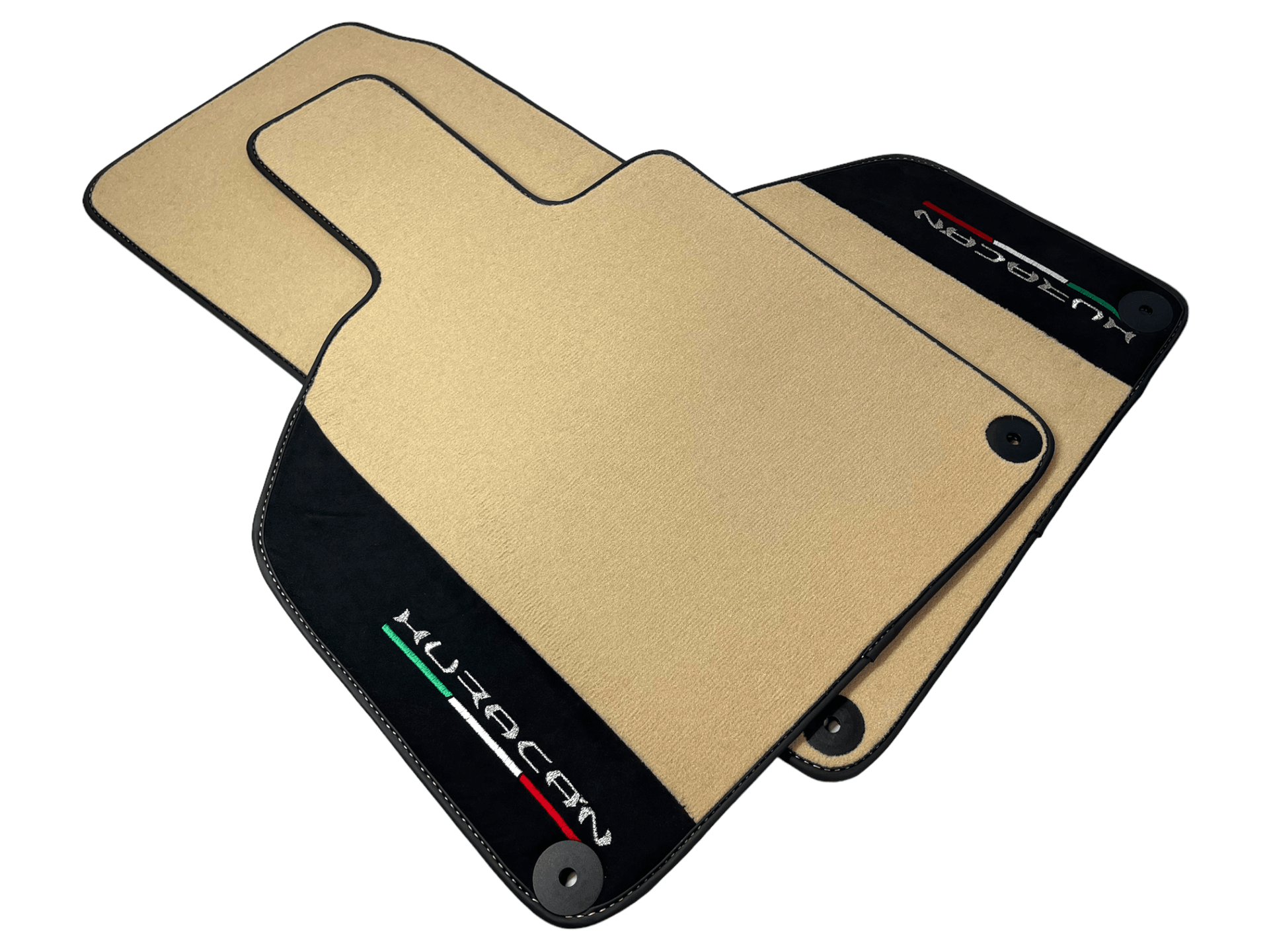 Beige Floor Mats for Lamborghini Huracan with Alcantara Leather - AutoWin