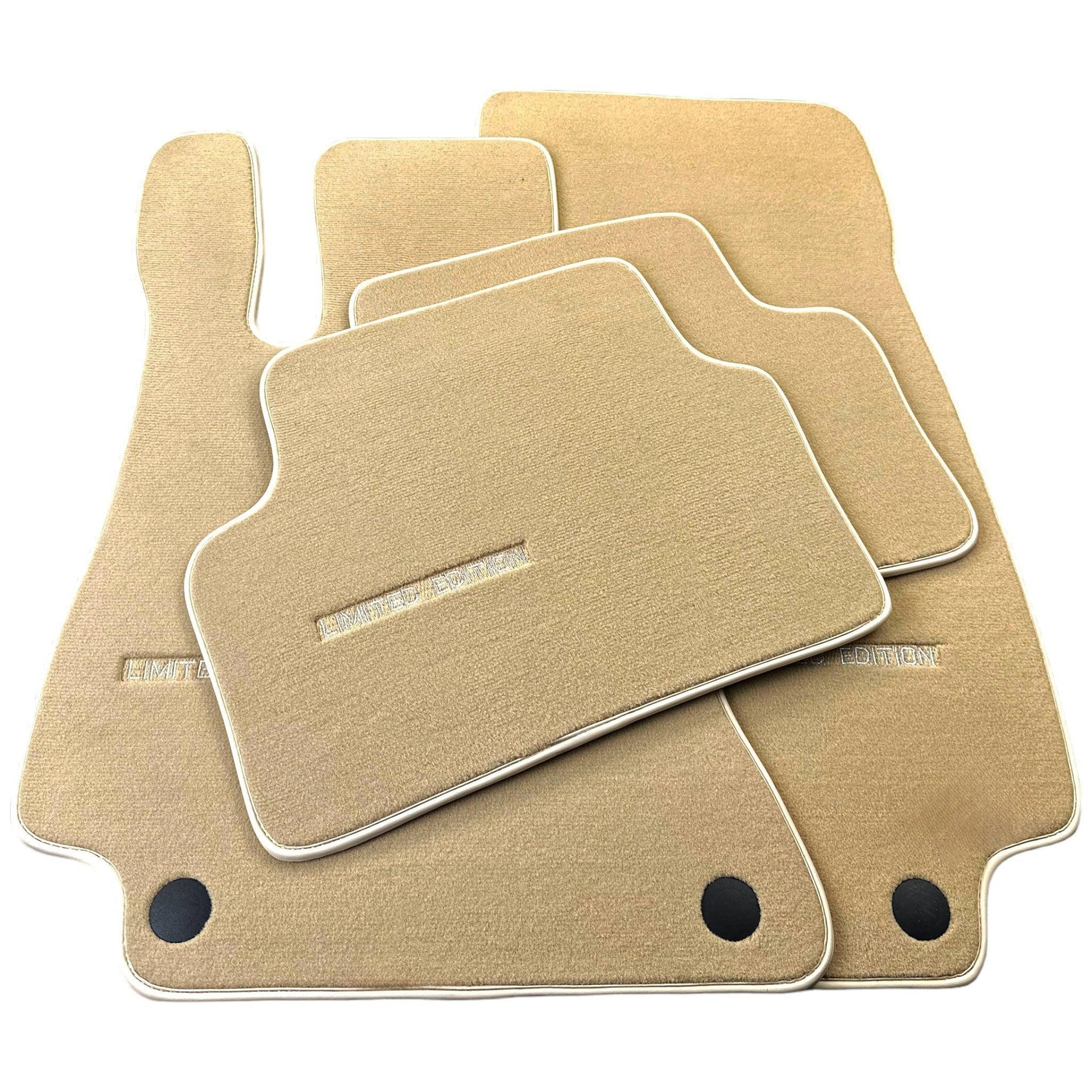Beige Floor Mats For Mercedes Benz CLS-Class C218 Coupe (2011-2014) | Limited Edition - AutoWin