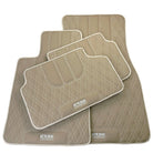 Beige Leather Floor Floor Mats For BMW 1 Series E82 - AutoWin