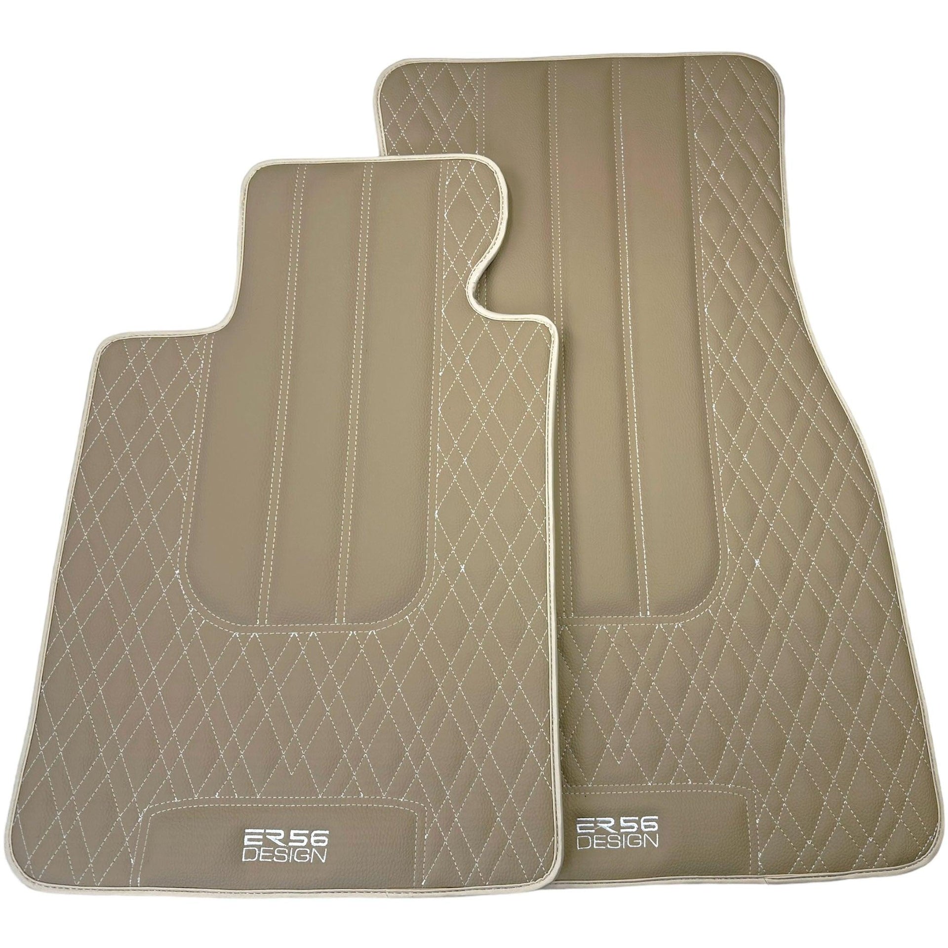 Beige Leather Floor Mats For BMW M6 E24 - AutoWin