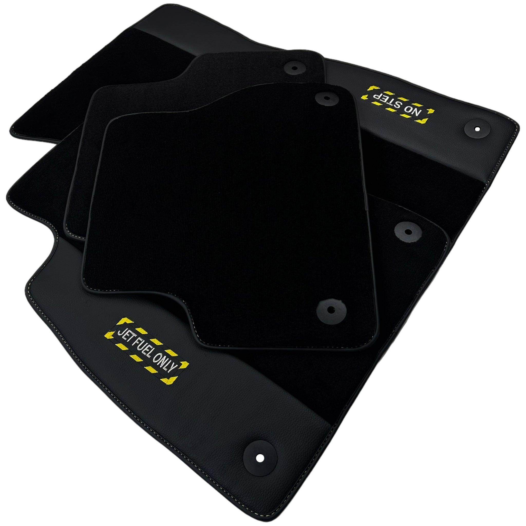 Black Floor Mats for Audi A3 - 3-door Hatchback (2003-2012) | Fighter Jet Edition - AutoWin