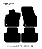 Black Floor Mats for Audi Q3 F3 (2018-2024) | Fighter Jet Edition - AutoWin