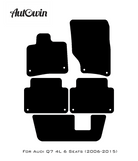 Black Floor Mats for Audi Q7 4L (2006-2015) | Fighter Jet Edition - AutoWin