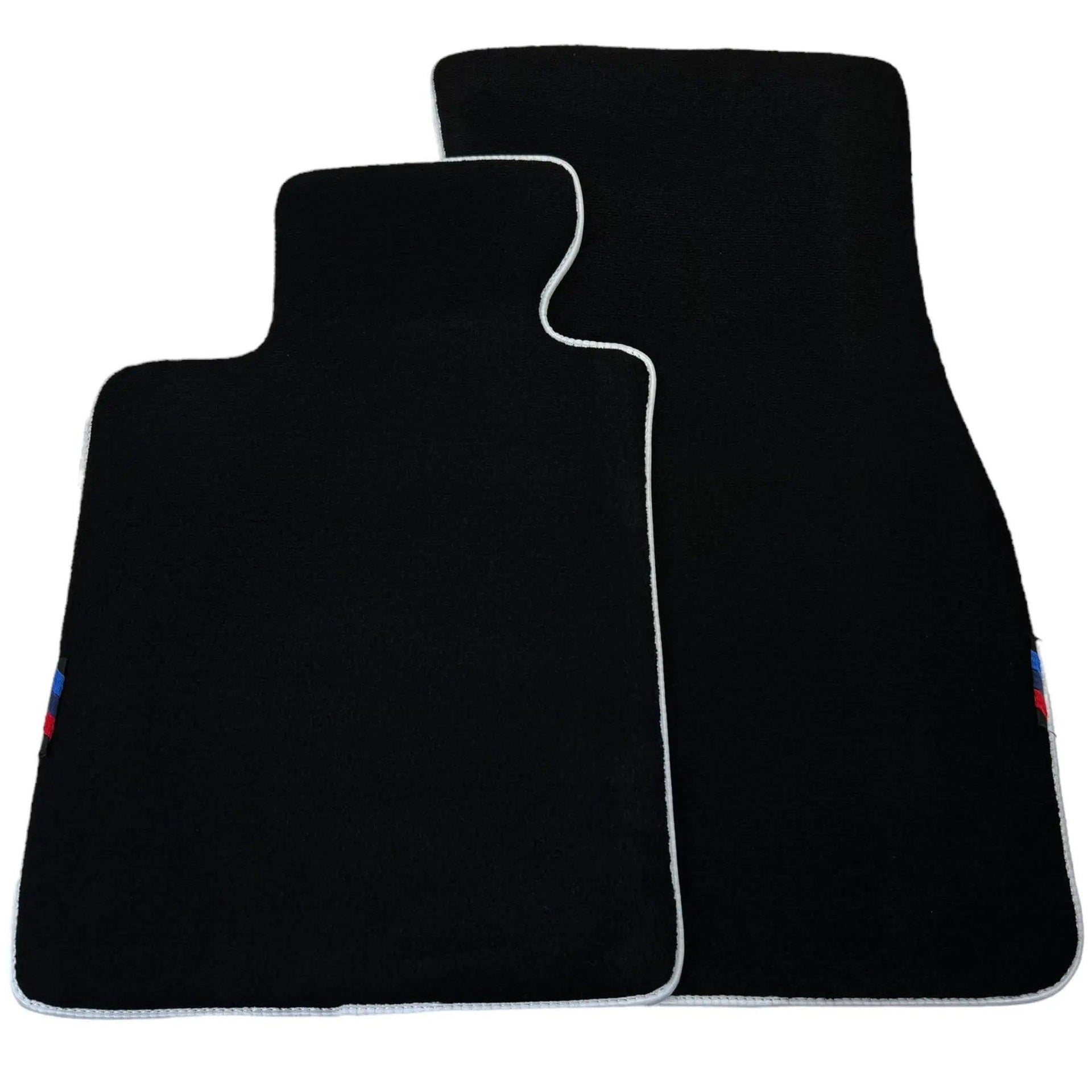 Black Floor Mats For BMW 1 Series E82 | White Trim - AutoWin