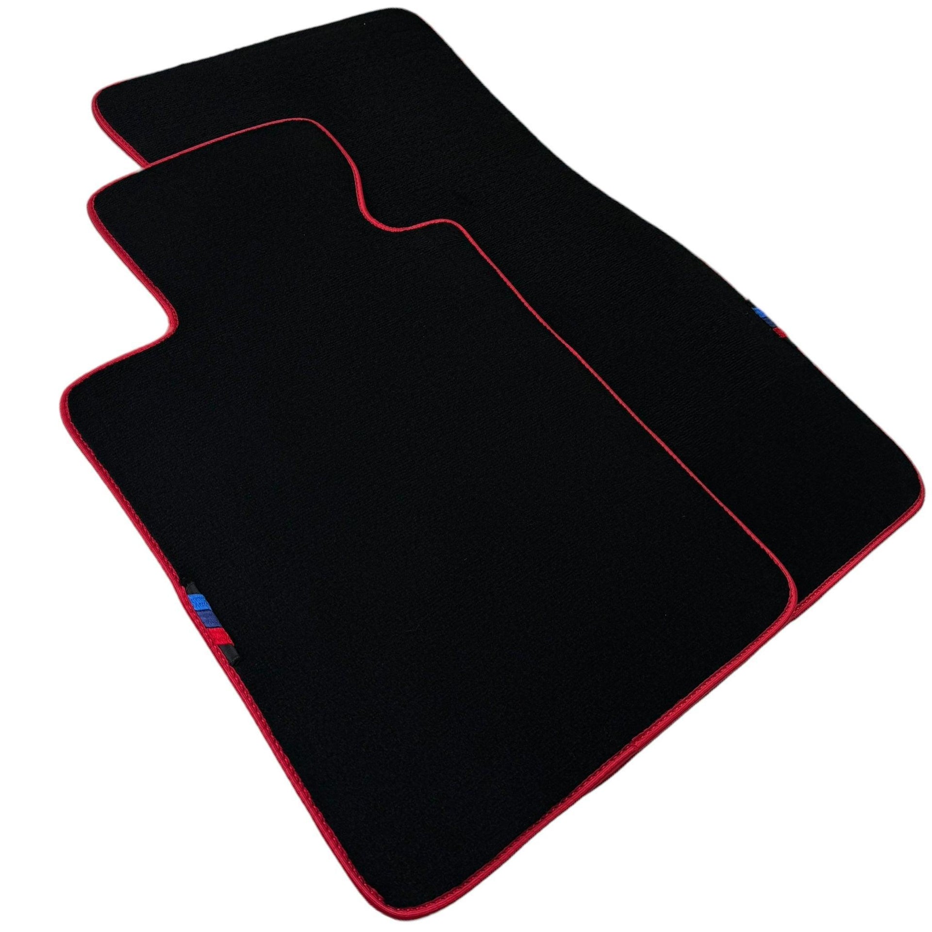 Black Floor Mats For BMW 1 Series E87 | Red Trim - AutoWin