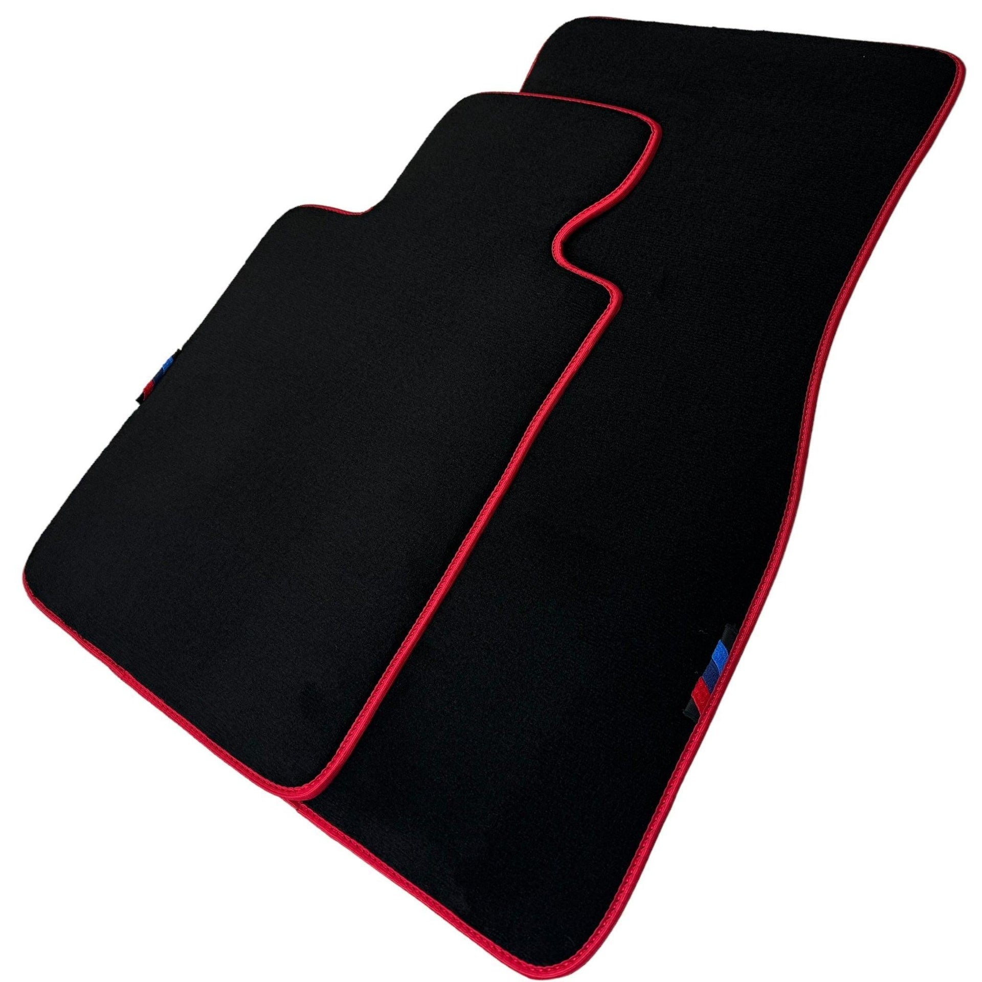 Black Floor Mats For BMW 2 Series F22 | Red Trim - AutoWin