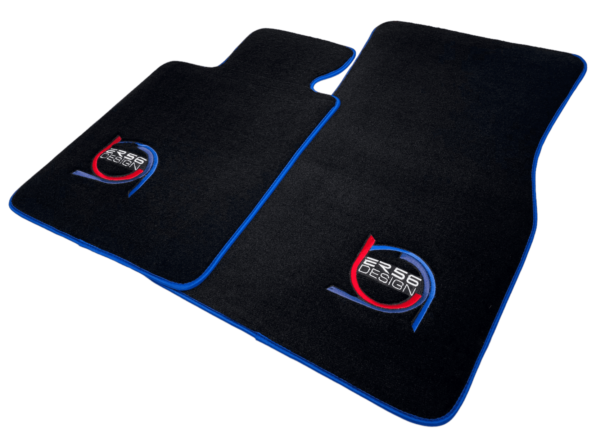 Black Floor Mats For BMW 3 Series E91 5-door Touring ER56 Design Limited Edition Blue Trim - AutoWin