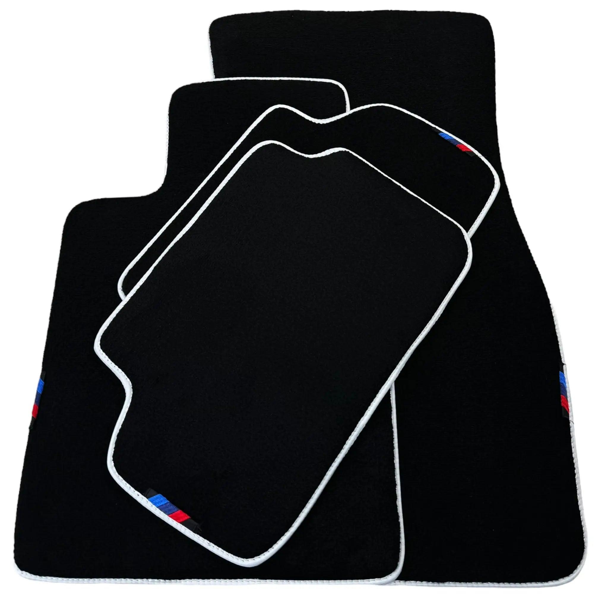 Black Floor Mats For BMW X1 Series E84 | White Trim - AutoWin