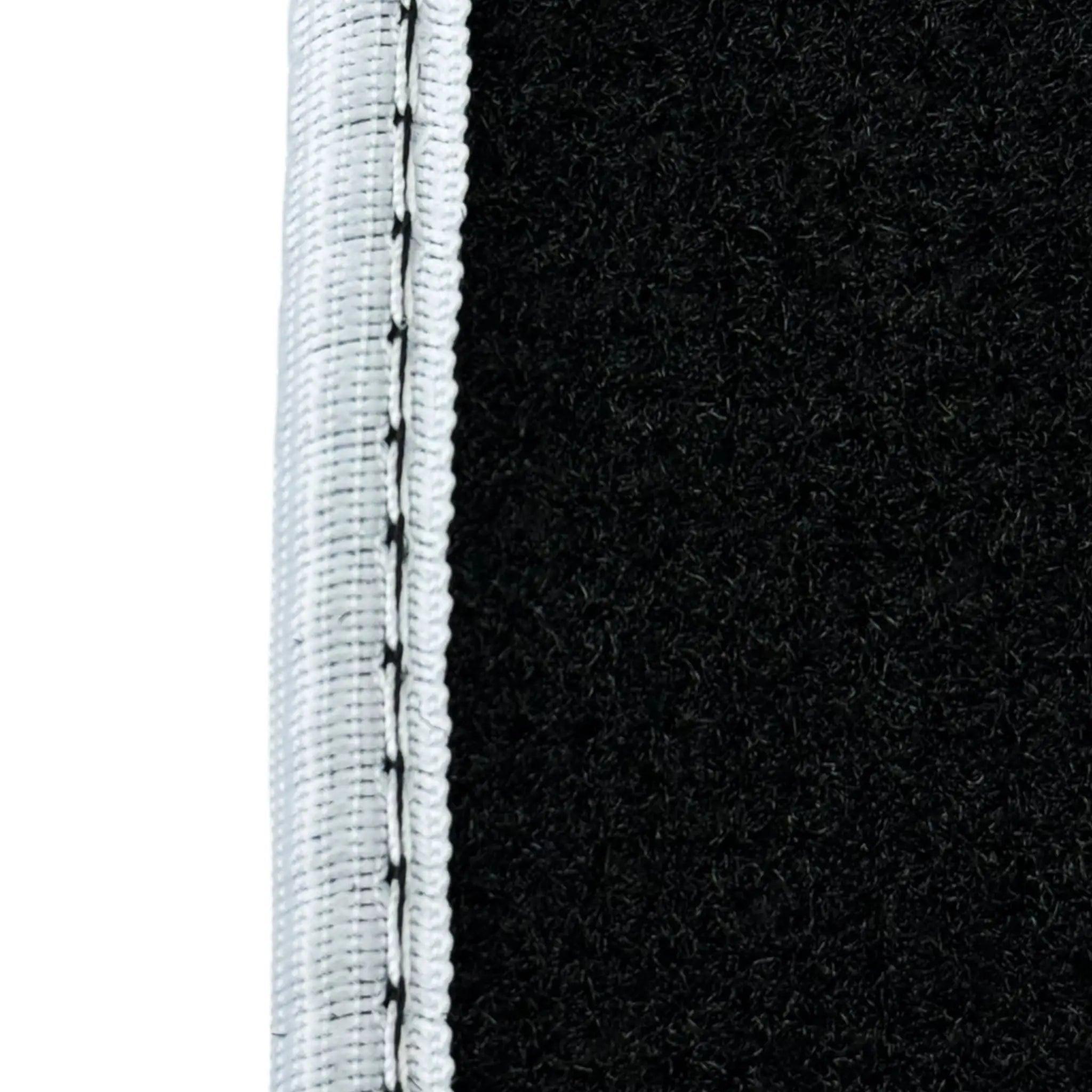 Black Floor Mats For BMW X1 Series E84 | White Trim - AutoWin