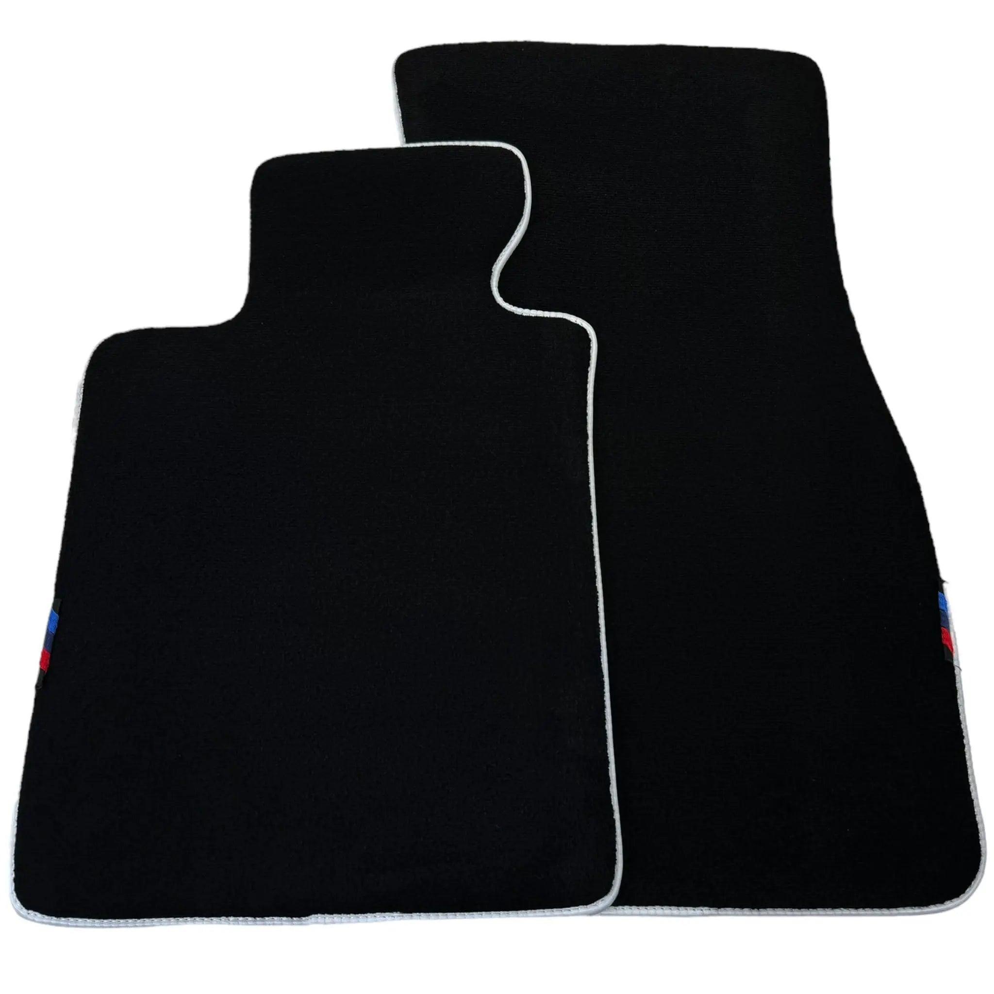 Black Floor Mats For BMW X1 Series E84 | White Trim - AutoWin