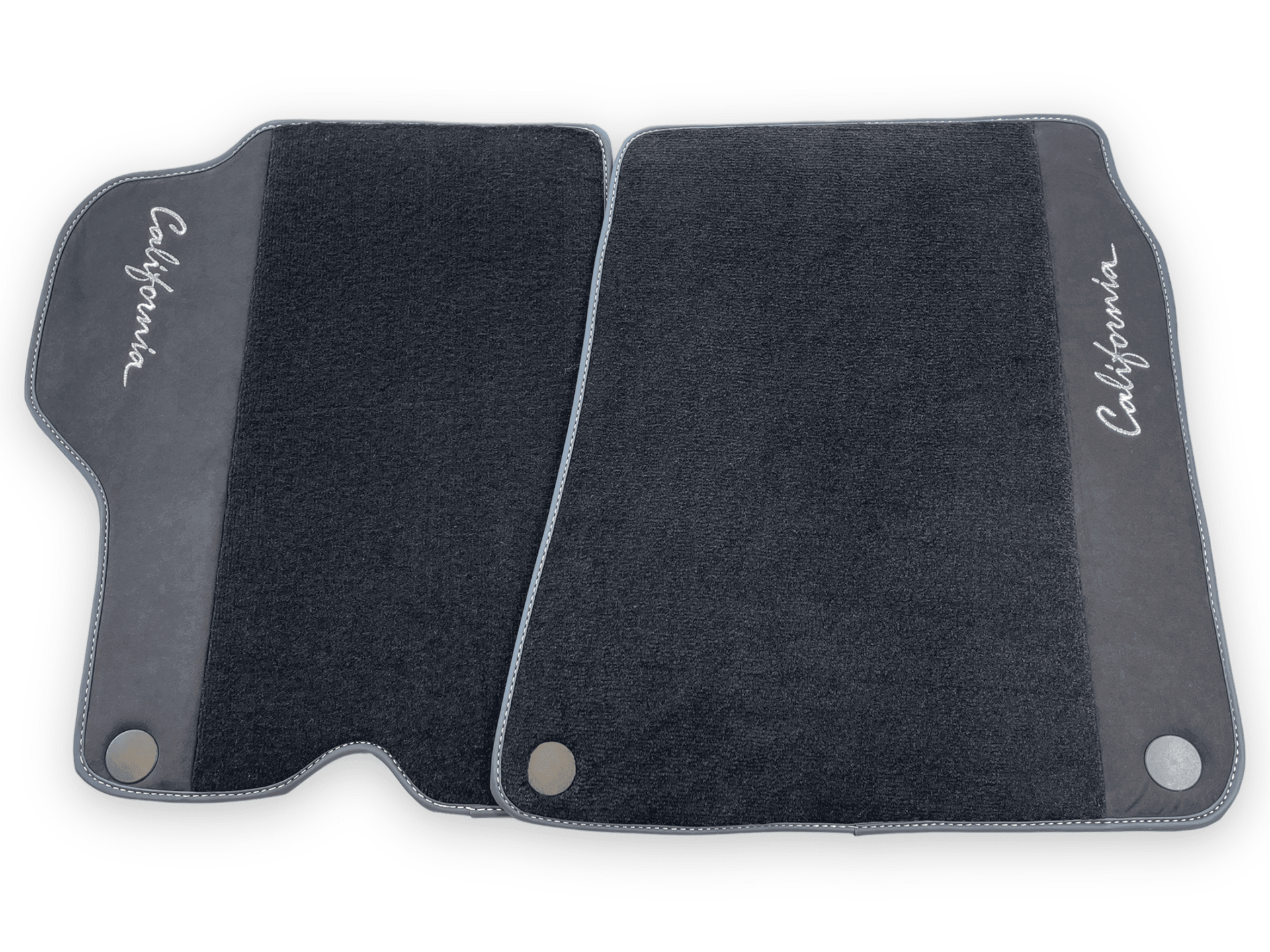Black Floor Mats For Ferrari California 2008-2014 With Alcantara - AutoWin