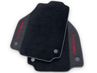Black Floor Mats For Ferrari F8 Tributo 2019-2022 With Alcantara Leather - AutoWin