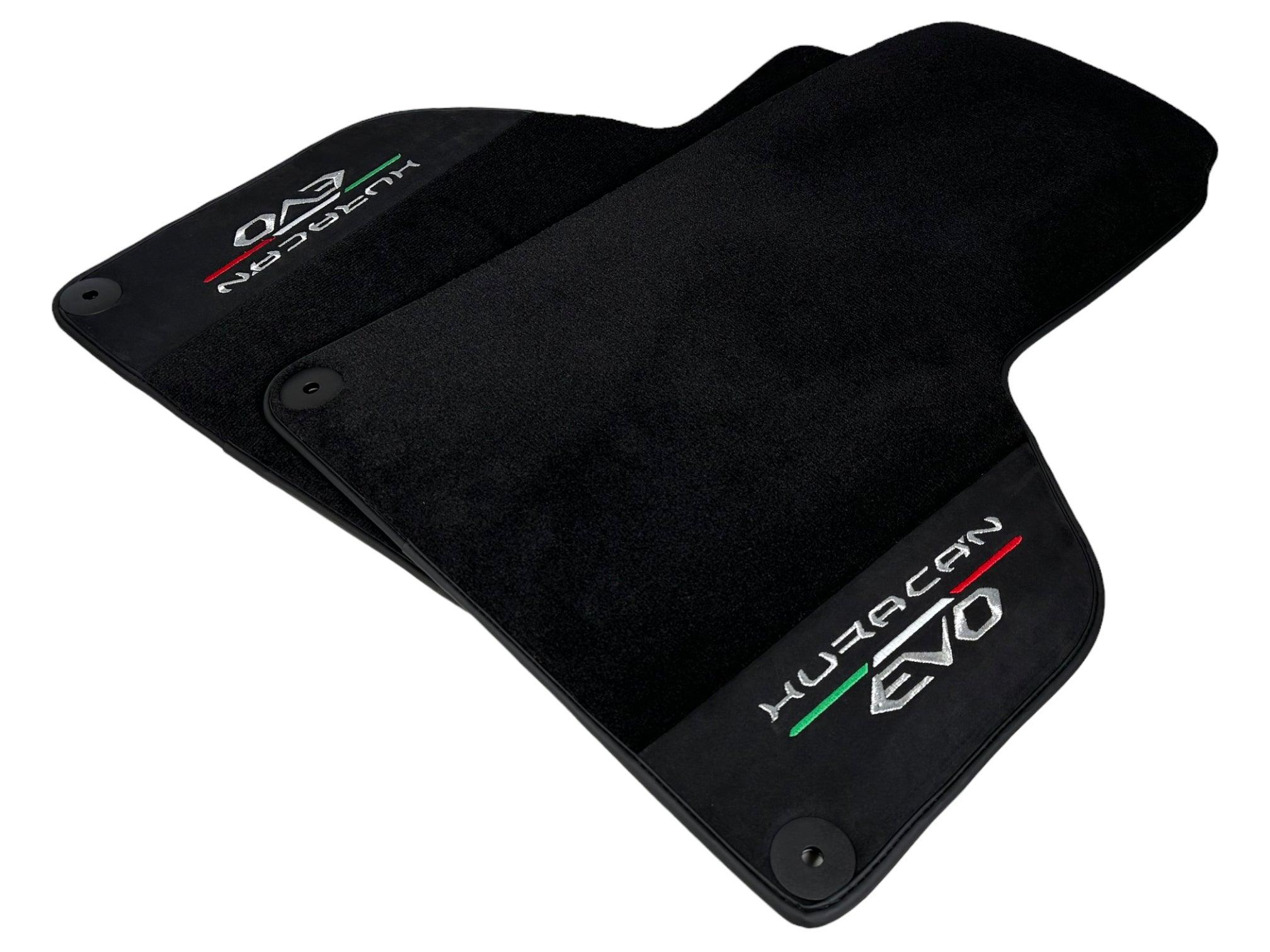 Lamborghini Huracan EVO (2014-2023): Black Leather Floor Mats