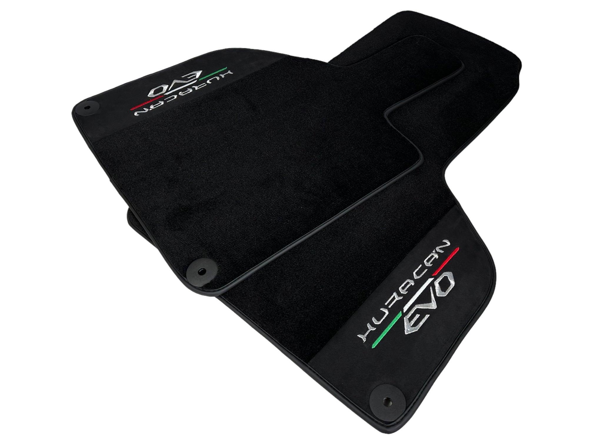 Lamborghini Huracan EVO (2014-2023): Black Leather Floor Mats