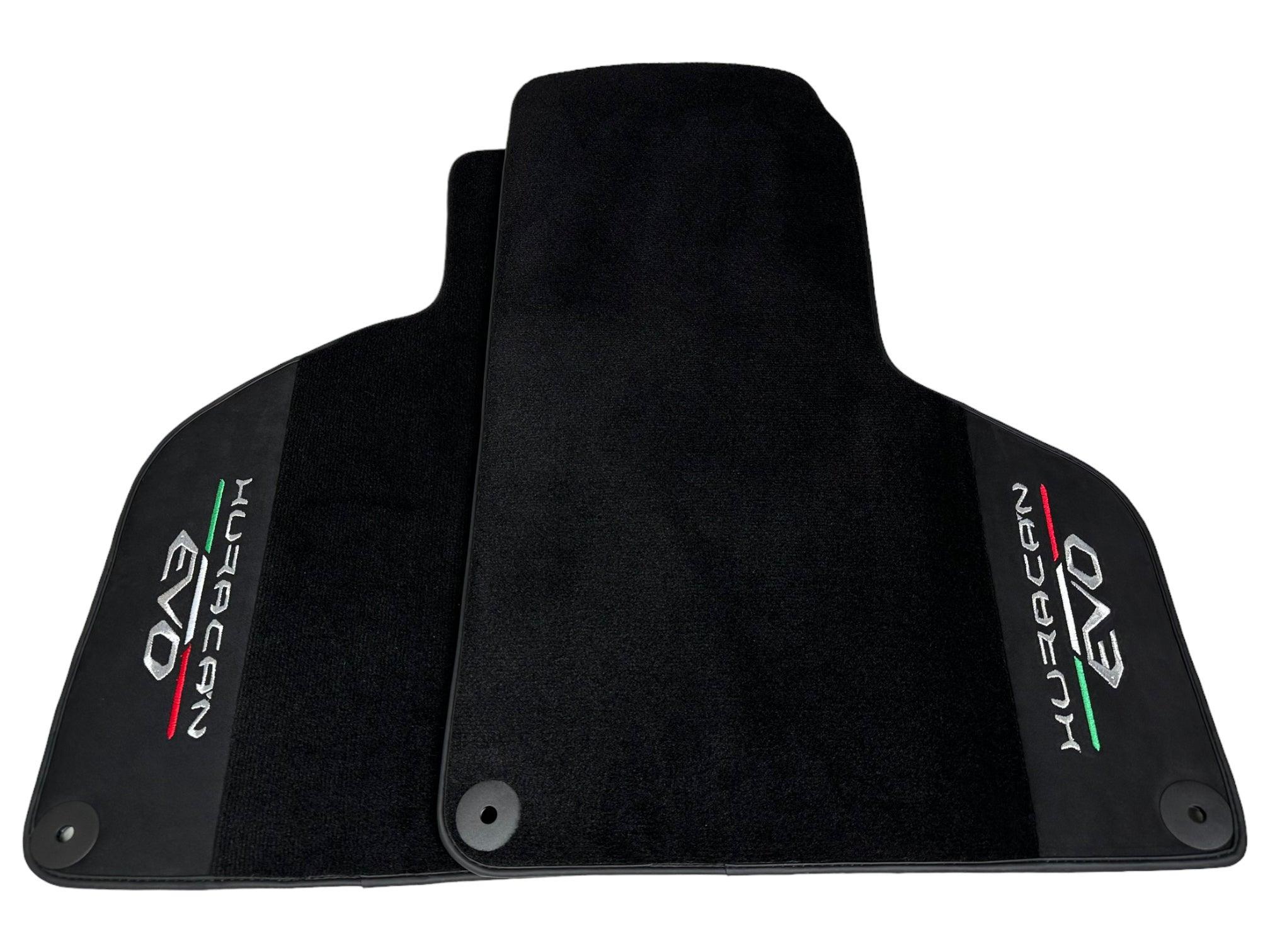 Lamborghini Huracan EVO (2014-2023): Black Leather Floor Mats