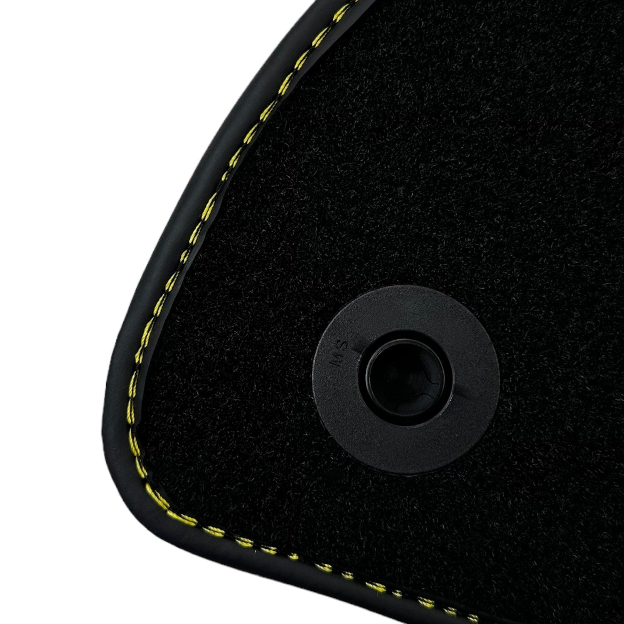 Black Floor Mats For Mercedes Benz A-Class W176 (2012-2018) | Fighter Jet Edition - AutoWin