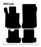 Black Floor Mats For Mercedes Benz C-Class C204 Coupe (2011-2015) | AutoWin Edition - AutoWin