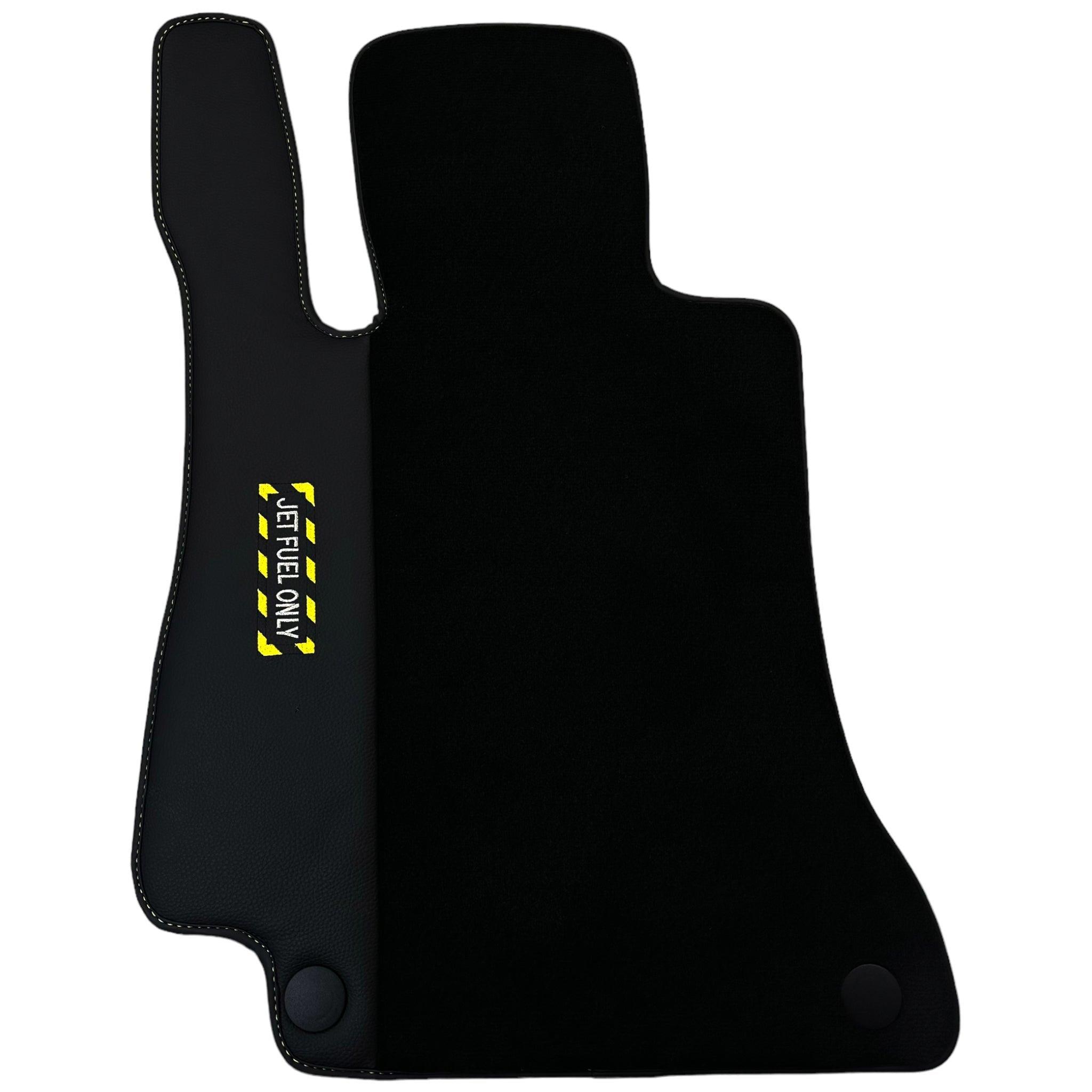 Black Floor Mats For Mercedes Benz C-Class S205 Wagon (2014-2018) Hybrid | Fighter Jet Edition - AutoWin