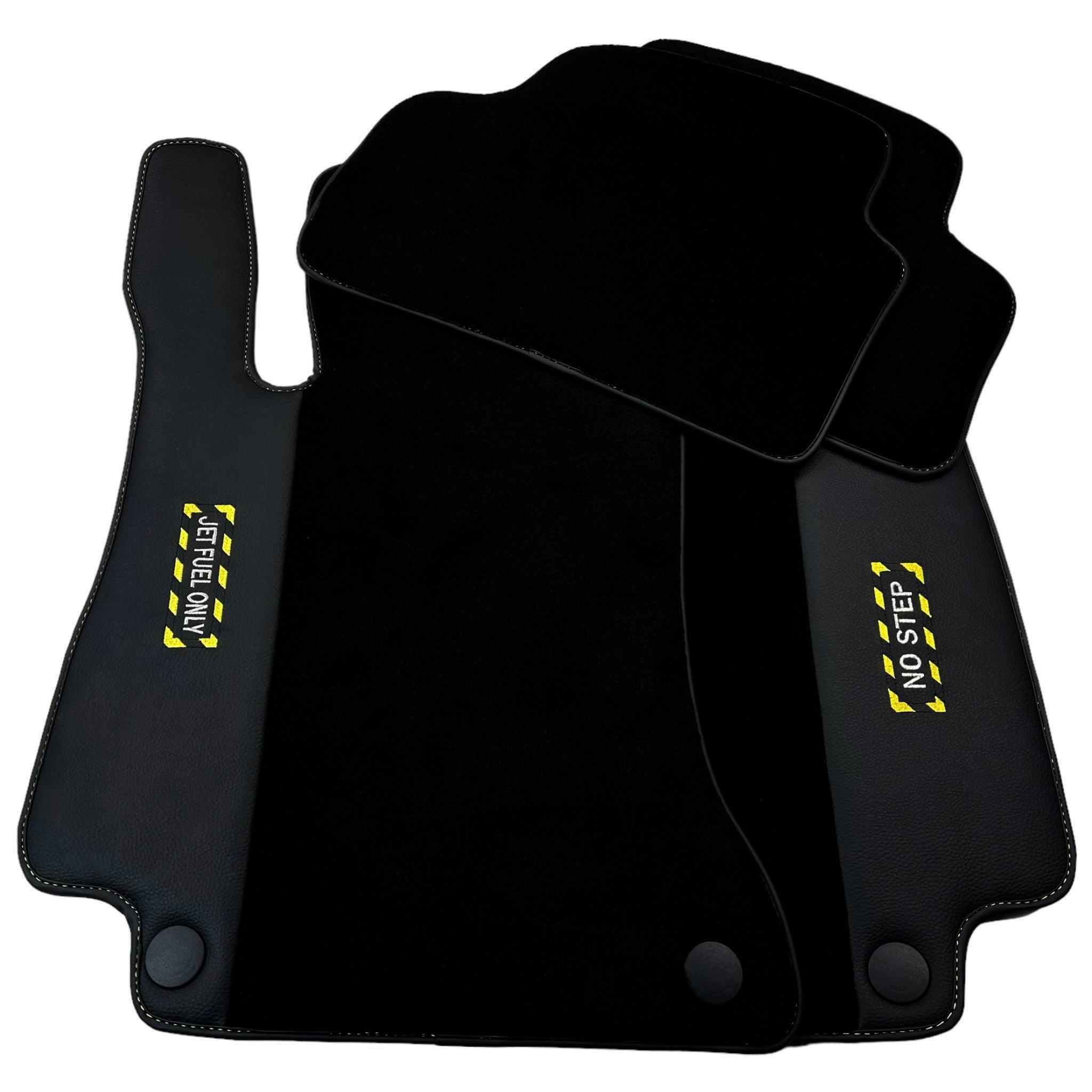 Black Floor Mats For Mercedes Benz EQE-Class V295 (2022-2023) | Fighter Jet Edition - AutoWin