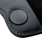 Black Floor Mats For Mercedes Benz GLC-Class C253 Coupe (2016-2019) | Fighter Jet Edition - AutoWin