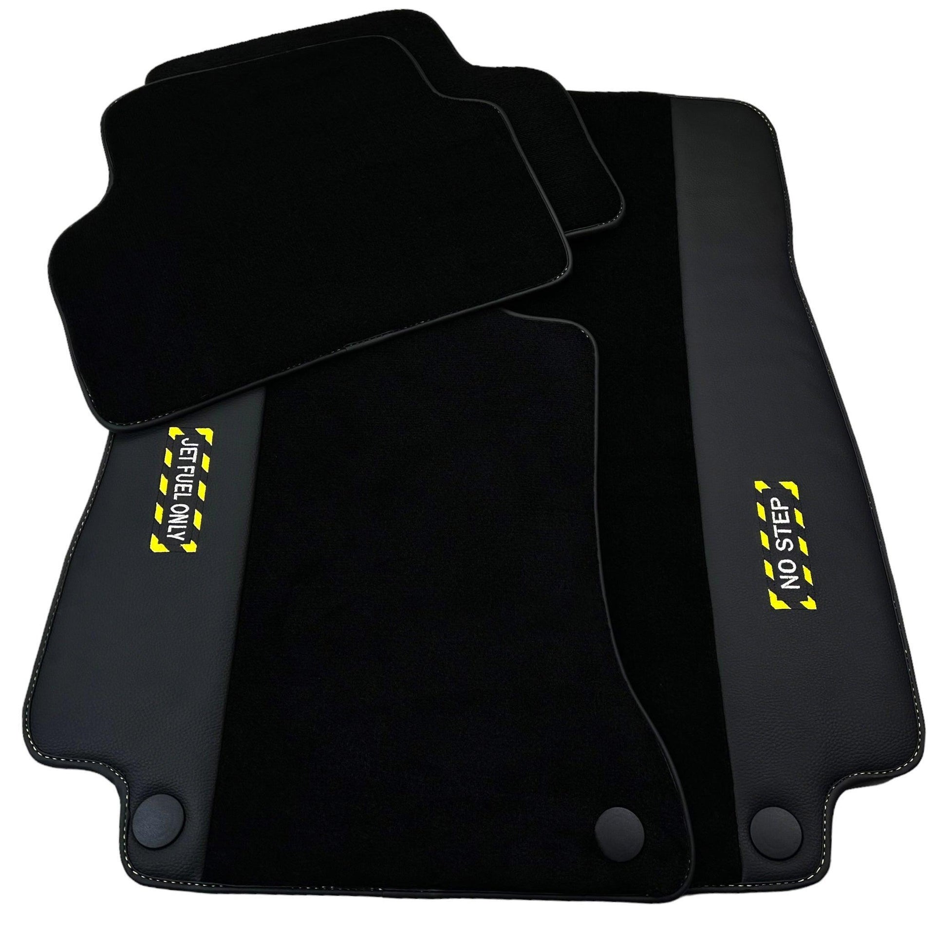 Black Floor Mats For Mercedes Benz S-Class W221 (2005-2013) Short Wheelbase | Fighter Jet Edition - AutoWin