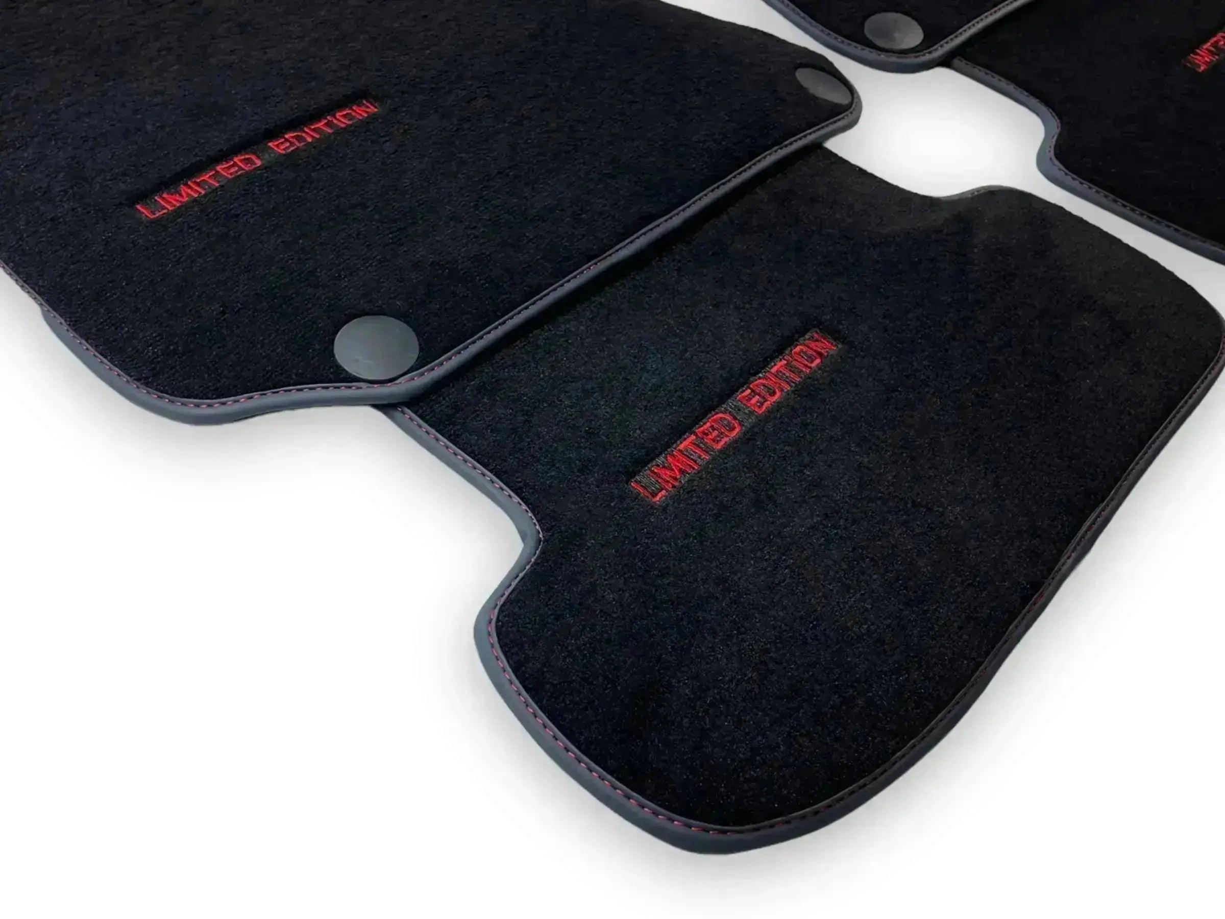 Black Luxury Floor Mats For Mercedes Benz GLE-Class W166 Allrounder (2015-2019) | ER56 Design - AutoWin