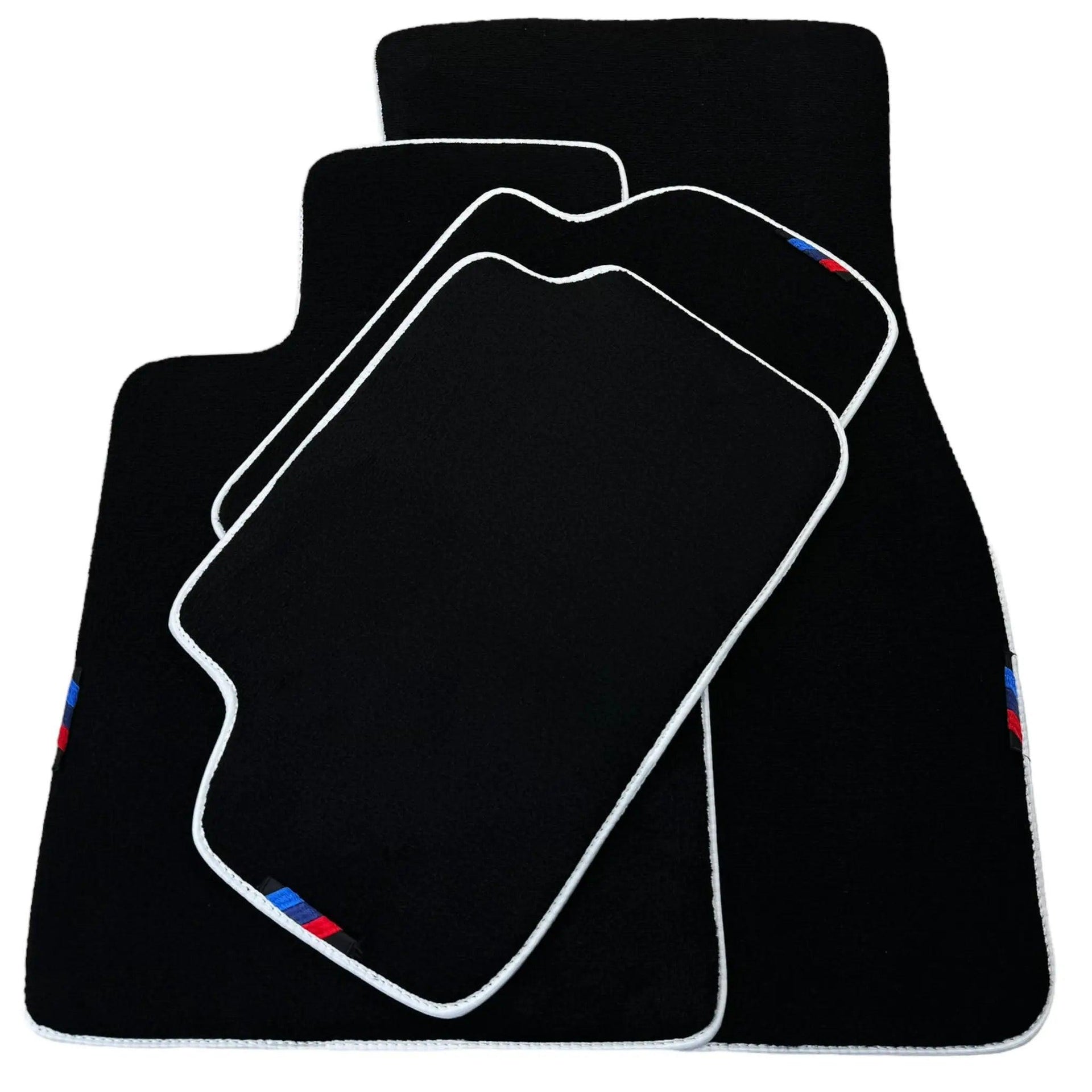 Black Mats For BMW 3 Series E30 2-doors Coupe | White Trim - AutoWin
