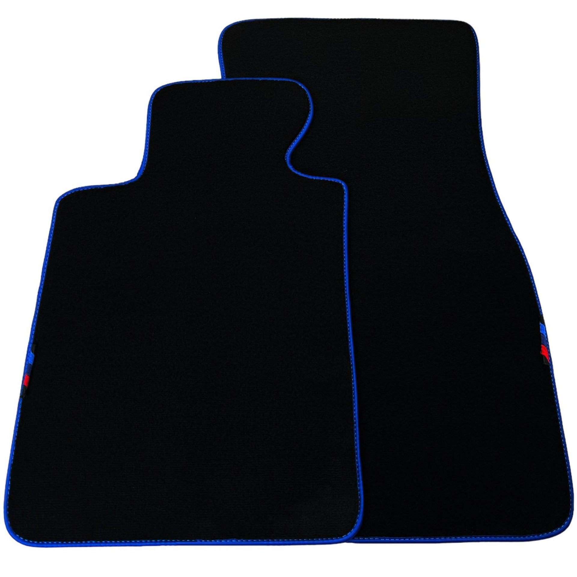 Black Mats For BMW 3 Series E36 4-door Sedan | Blue Trim - AutoWin