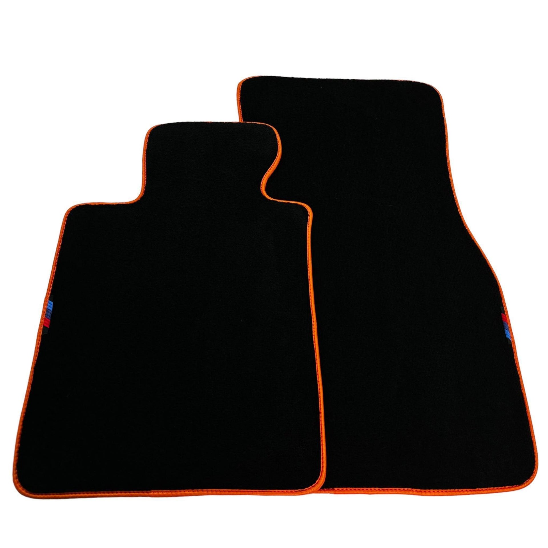 Black Mats For BMW 5 Series G30 | Orange Trim - AutoWin