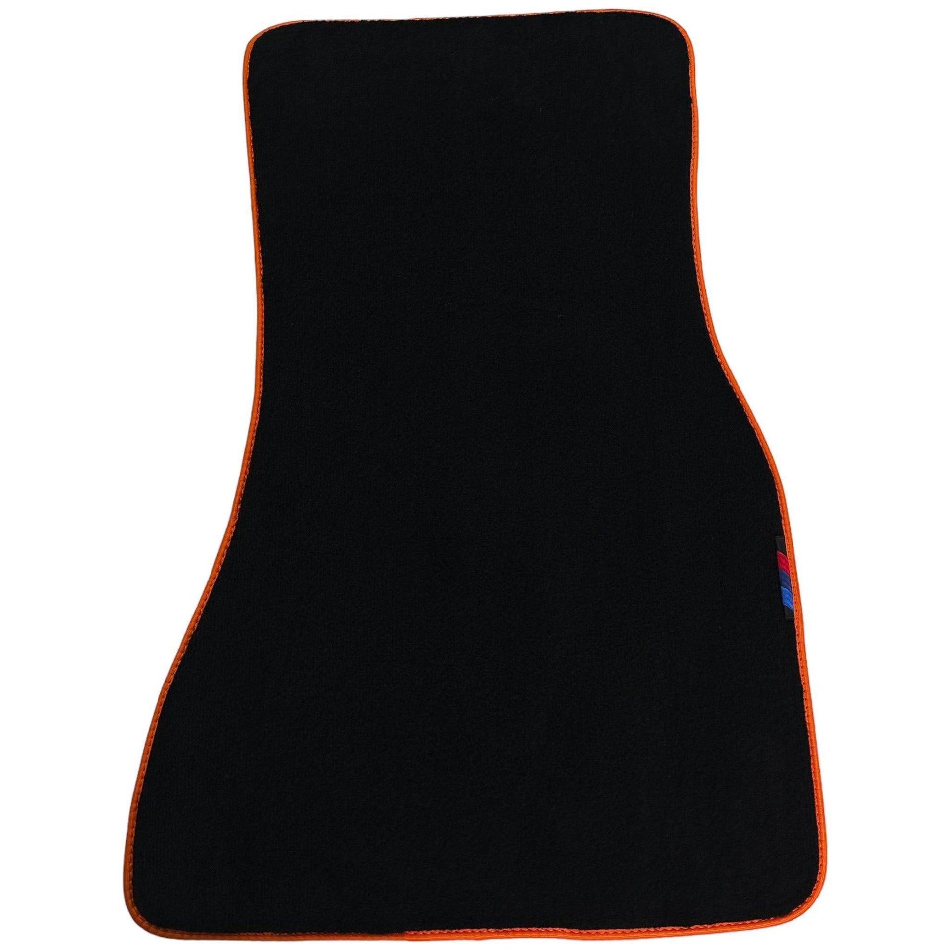 Black Mats For BMW 5 Series G31 Wagon | Orange Trim - AutoWin