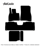 Black Sheepskin Floor Mats For Mercedes Benz EQS-Class X296 (2022-2023) | ER56 Design - AutoWin