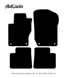 Black Sheepskin Floor Mats For Mercedes Benz GL-Class X166 (2012-2015) | ER56 Design - AutoWin