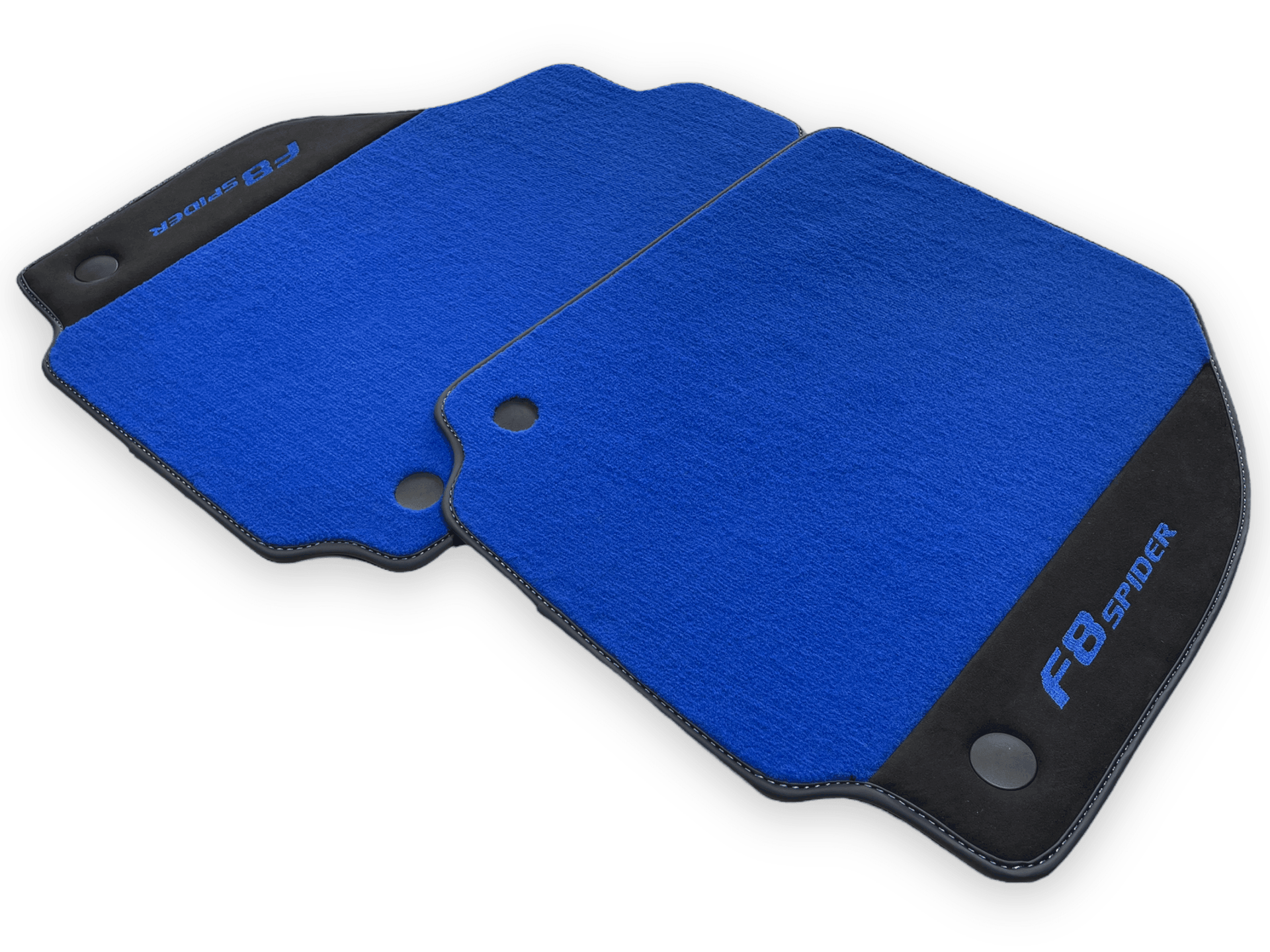 Blue Floor Mats For Ferrari F8 Spider 2019-2022 With Alcantara - AutoWin