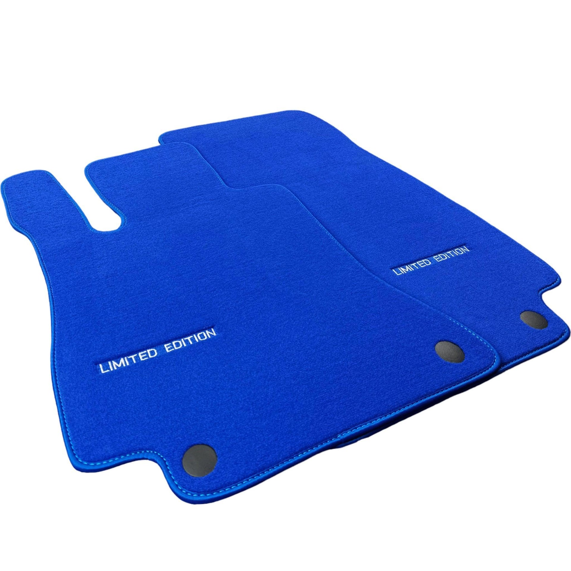 Blue Floor Mats For Mercedes Benz C-Class S205 Wagon (2014-2018) Hybrid | Limited Edition - AutoWin