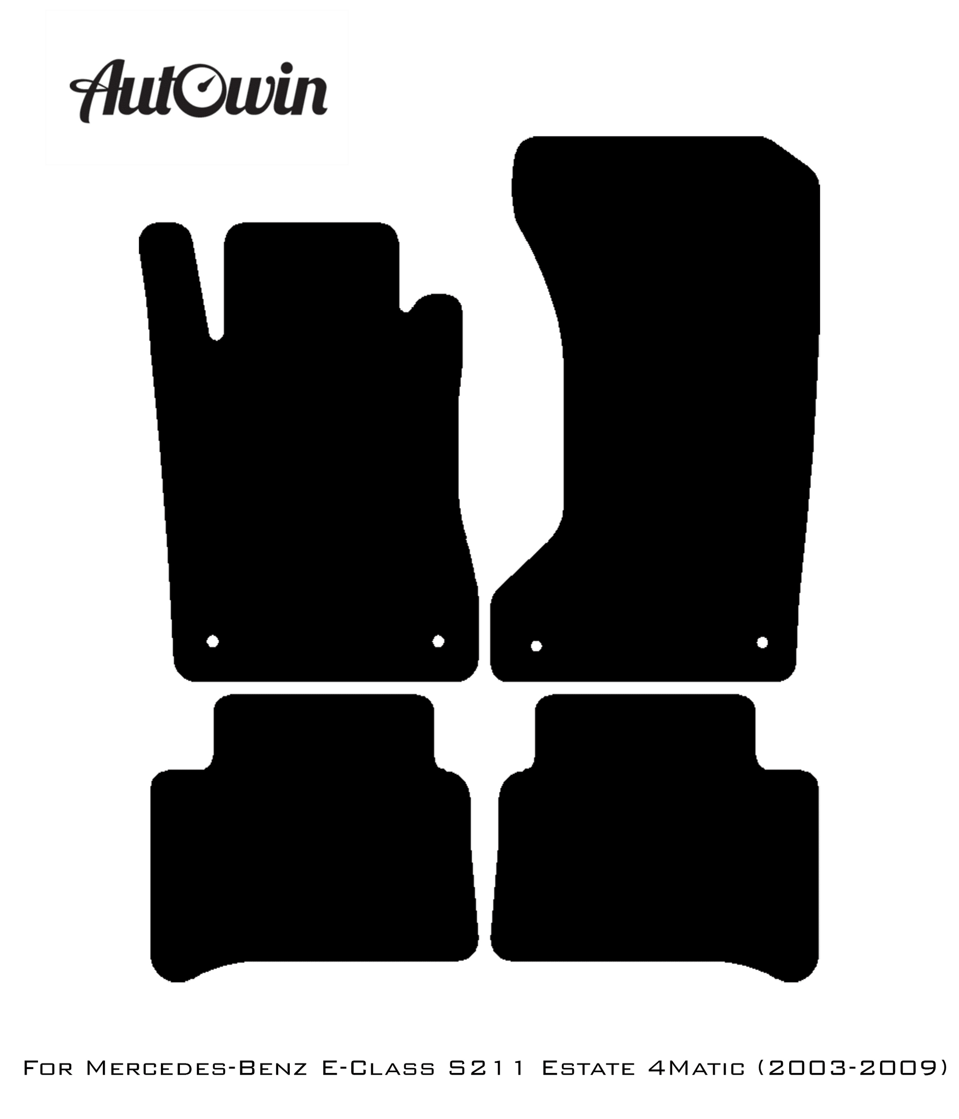 Dark Blue Floor Mats For Mercedes Benz E-Class S211 Estate 4Matic (2003-2009) | Limited Edition - AutoWin