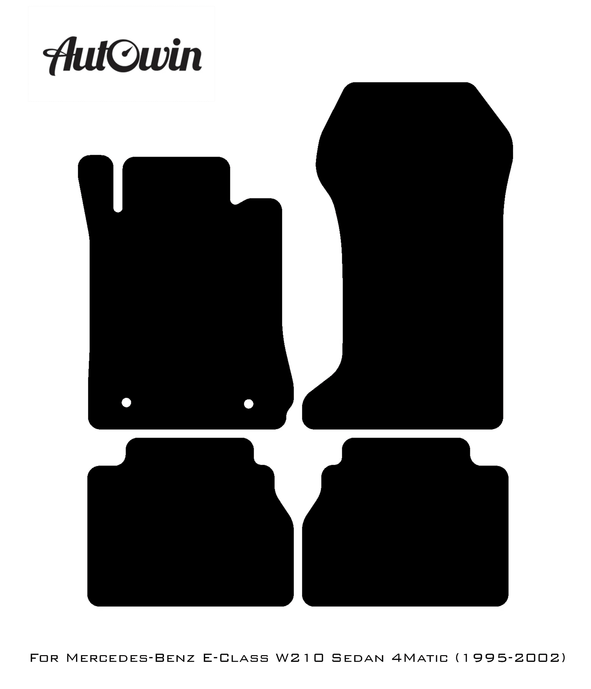 Dark Blue Floor Mats For Mercedes Benz E-Class W210 Sedan 4Matic (1995-2002) | Limited Edition - AutoWin