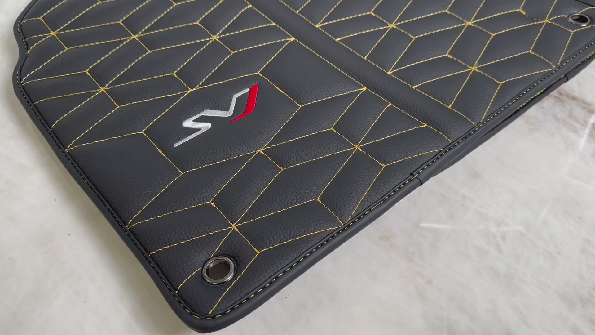 Leather Floor Mats for Lamborghini Aventador SVJ Limited Edition - AutoWin.EU